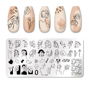 Rectangle Nail Stamping Plates Stamping Nail BORN PRETTY 