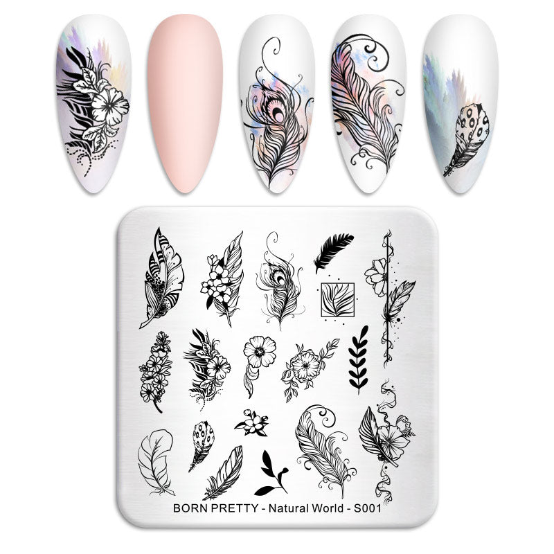 Stamping Plate Natural World - S001