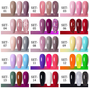 3pcs Color Gel Set 7.5ml Gel Nail Polish UR SUGAR 