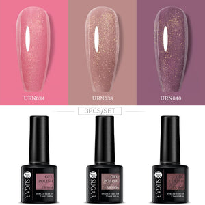 3pcs Color Gel Set 7.5ml Gel Nail Polish UR SUGAR 02 