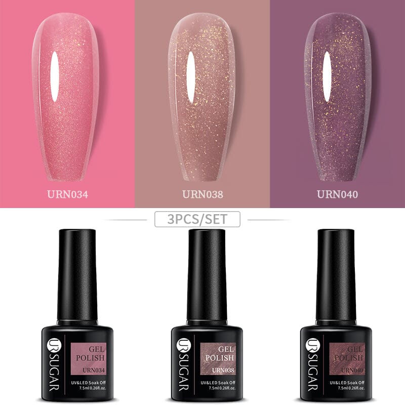 3pcs Color Gel Set 7.5ml Gel Nail Polish UR SUGAR 02 