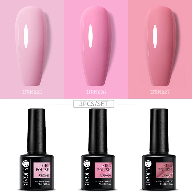 3pcs Color Gel Set 7.5ml Gel Nail Polish UR SUGAR 