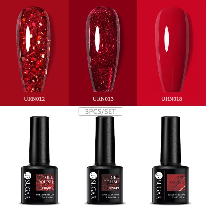 3pcs Color Gel Set 7.5ml Gel Nail Polish UR SUGAR 06 