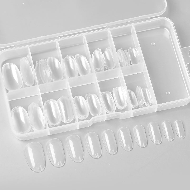100pcs S-Round Transparent False Nail Tips