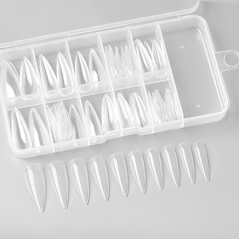 100pcs Water Droplets Transparent False Nail Tips