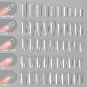100pcs S-Square Transparent False Nail Tips Nail Tips No Brand 