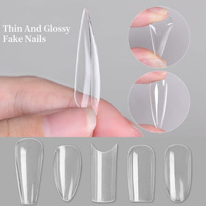 100pcs Square Transparent False Nail Tips Nail Tips No Brand 