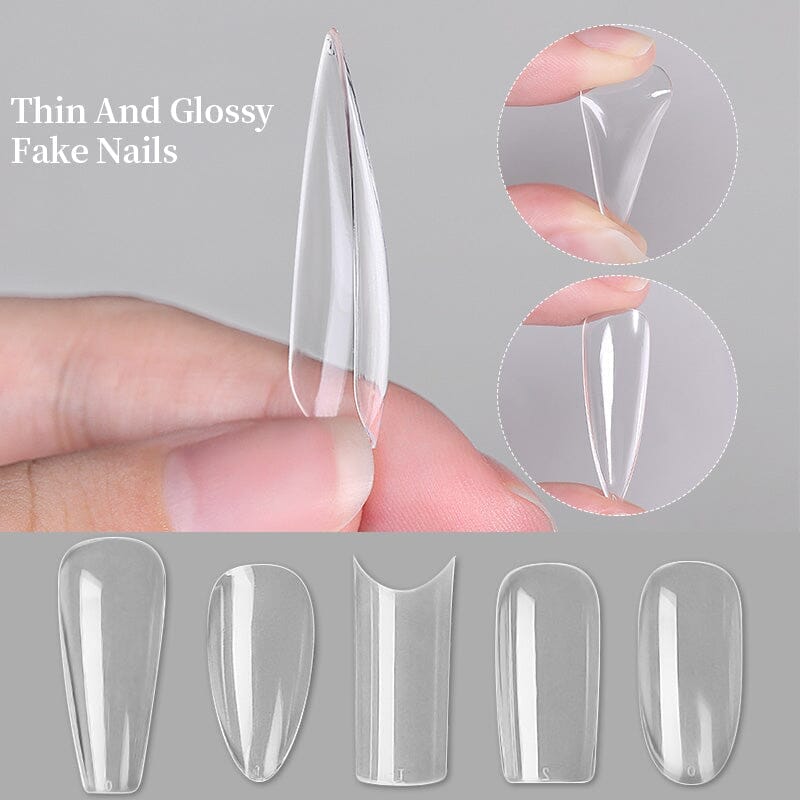 100pcs Square Transparent False Nail Tips Nail Tips No Brand 