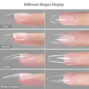 100pcs Square Transparent False Nail Tips Nail Tips No Brand 