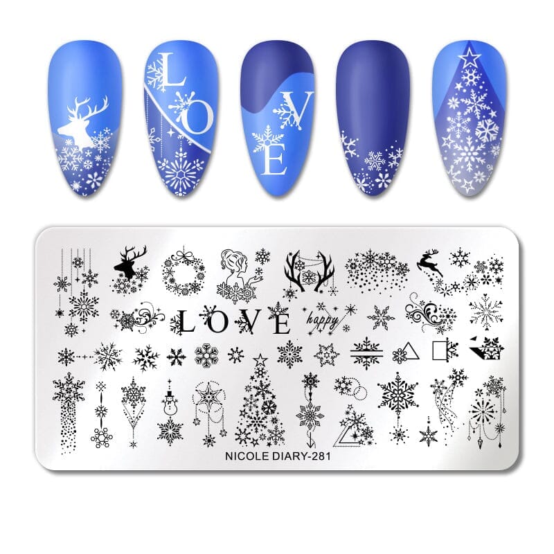 Rectangle Nail Stamping Plates Stamping Nail BORN PRETTY 