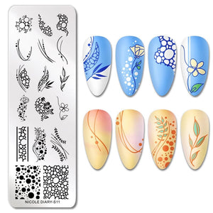Rectangle Nail Stamping Plates Stamping Nail BORN PRETTY S11 