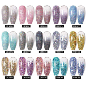 Sequins Glitter Gel Polish URN096 7.5ml Clearance UR SUGAR 