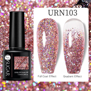 Sequins Glitter Gel Polish URN096 7.5ml Clearance UR SUGAR 