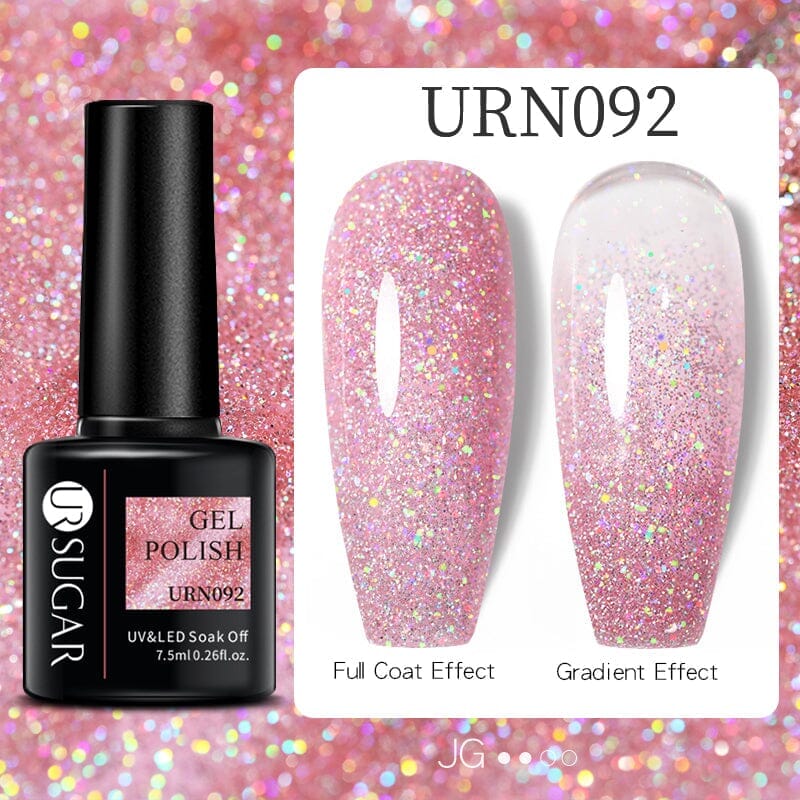 Sequins Glitter Gel Polish URN096 7.5ml Clearance UR SUGAR 