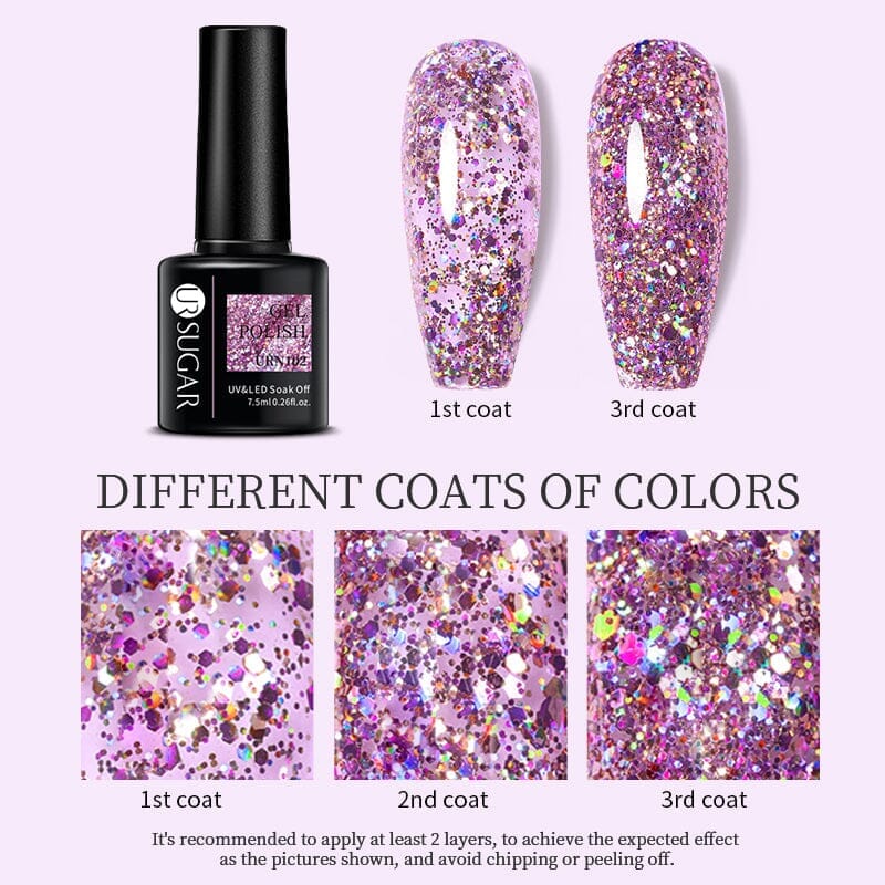Sequins Glitter Gel Polish 7.5ml Gel Nail Polish UR SUGAR 