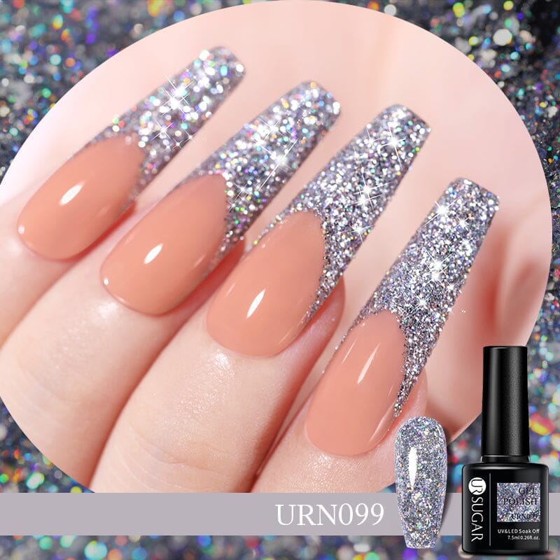 Sequins Glitter Gel Polish URN096 7.5ml Clearance UR SUGAR 