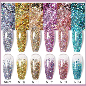 Sequins Glitter Gel Polish URN096 7.5ml Clearance UR SUGAR 