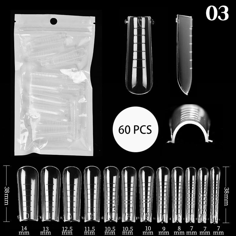 60Pcs Extension False Nail Tips Tools & Accessories BORN PRETTY 03 