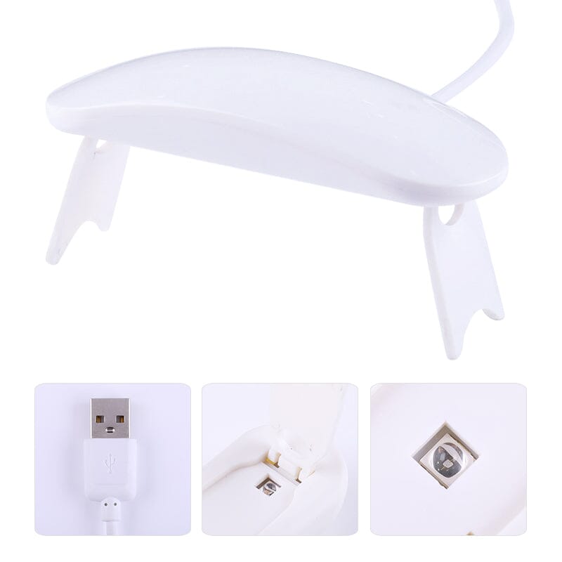 6W UV/LED Lamp Nail Dryer - White Nail Tools BORN PRETTY 