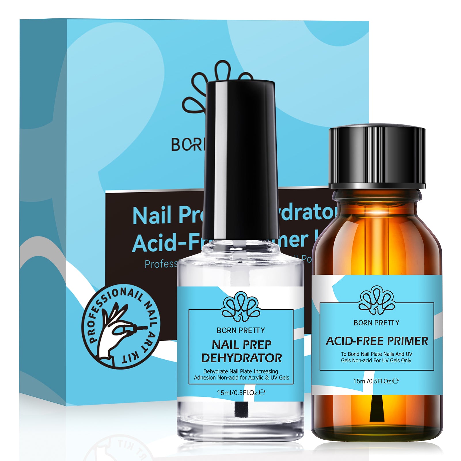 Nail Prep Dehydrator & Primer Kit 15ml