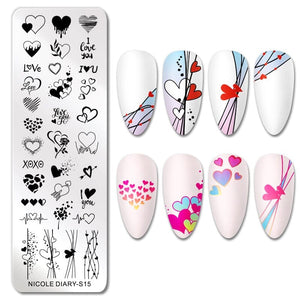 Rectangle Nail Stamping Plates Stamping Nail BORN PRETTY 