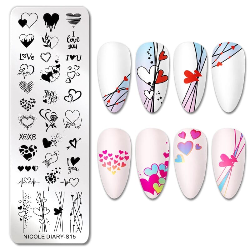 Rectangle Nail Stamping Plates Stamping Nail BORN PRETTY 