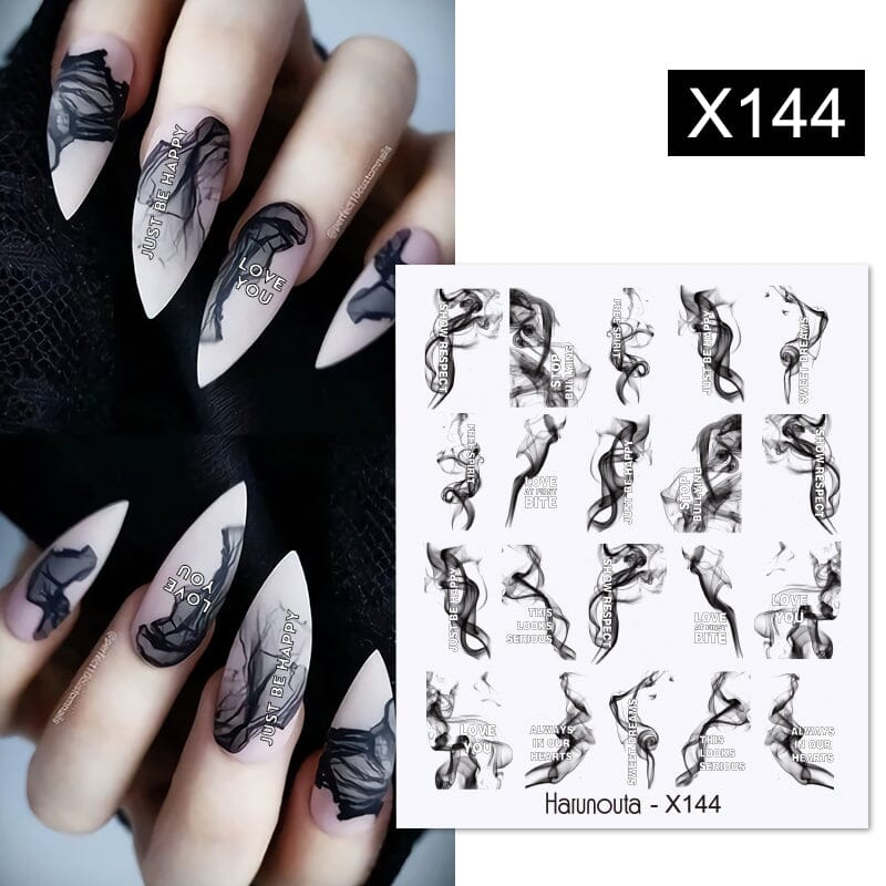 Water Decals Nail Sticker X144 Nail Sticker Harunouta 