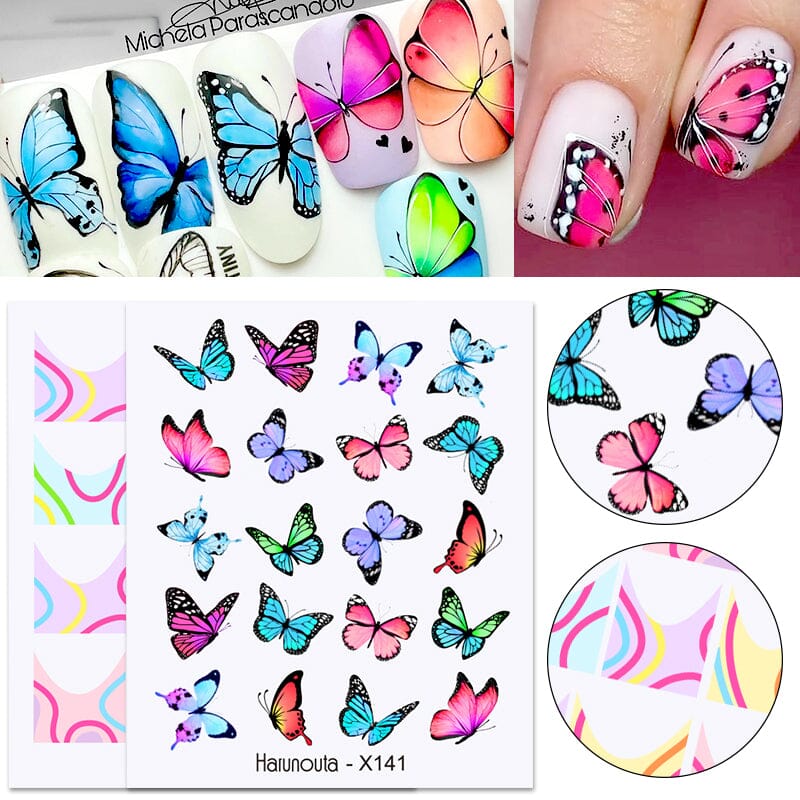 Water Decals Nail Sticker X141 Nail Sticker Harunouta 