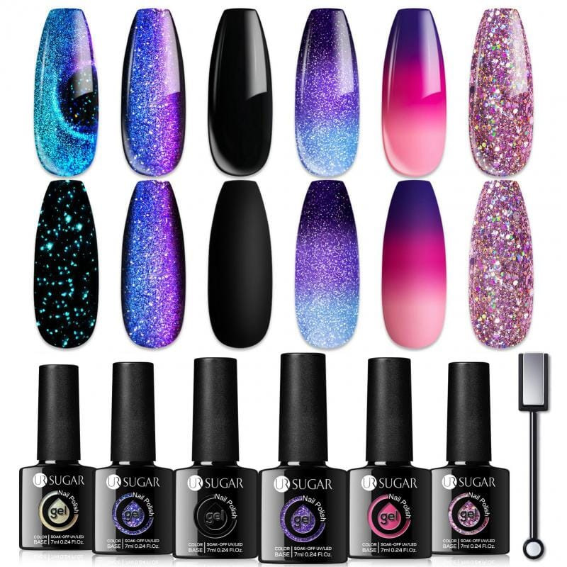 6 Colors Mixed Set Milky Mystery 7ml Gel Nail Polish UR SUGAR 