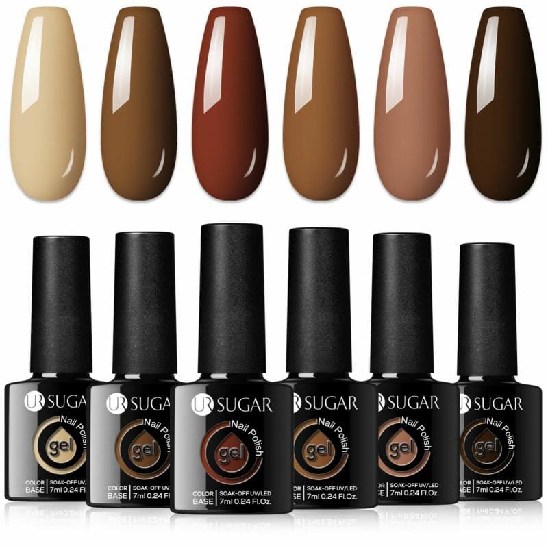 6 Colors Gel Polish Set Coffee Day 7ml