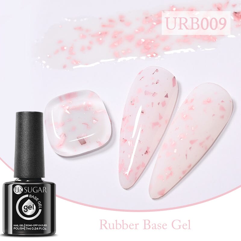 Gold Glitter Rubber Base Gel URB009 7ml Clearance UR SUGAR 