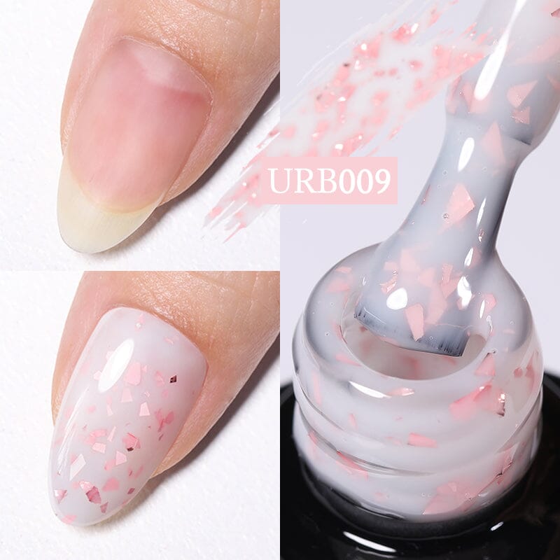 Gold Glitter Rubber Base Gel URB009 7ml Clearance UR SUGAR 