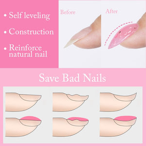 Gold Glitter Rubber Base Gel 7ml Clearance UR SUGAR 