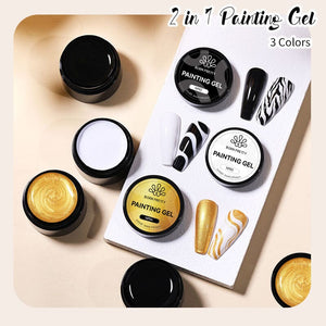 2 in 1 Painting Gel NP04 Gold 5ml Gel Nail Polish BORN PRETTY 