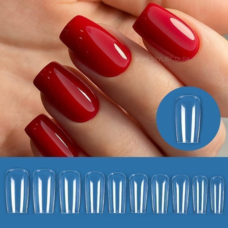 120pcs Coffin Half Matte Clear False Nail Tips 08 Nail Tips KOSKOE 