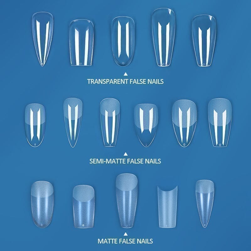 120pcs Stiletto Half Matte Clear False Nail Tips 10 Nail Tips KOSKOE 