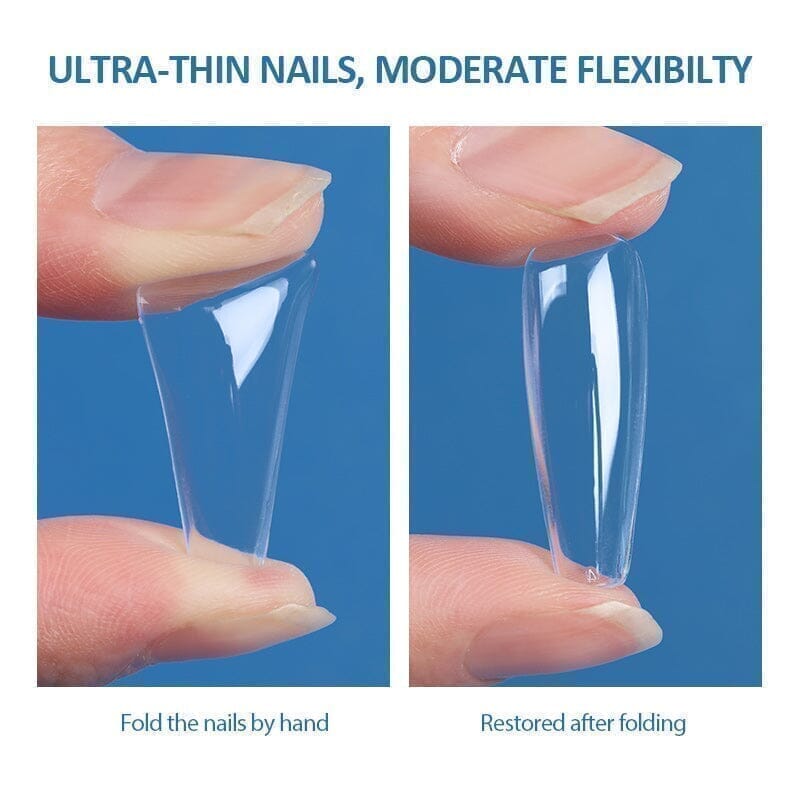 120pcs Coffin Half Matte Clear False Nail Tips 08 Nail Tips KOSKOE 