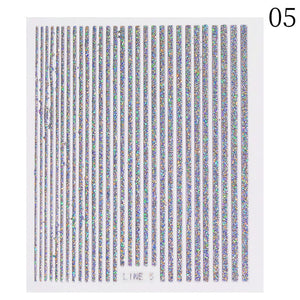 Glitter Line 3D Nail Sticker Clearance No Brand 05 