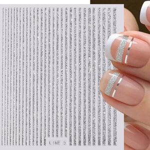 Glitter Line 3D Nail Sticker Clearance No Brand 