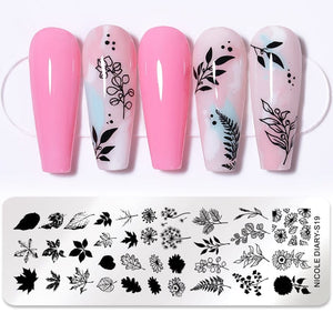 Rectangle Nail Stamping Plates Stamping Nail BORN PRETTY 