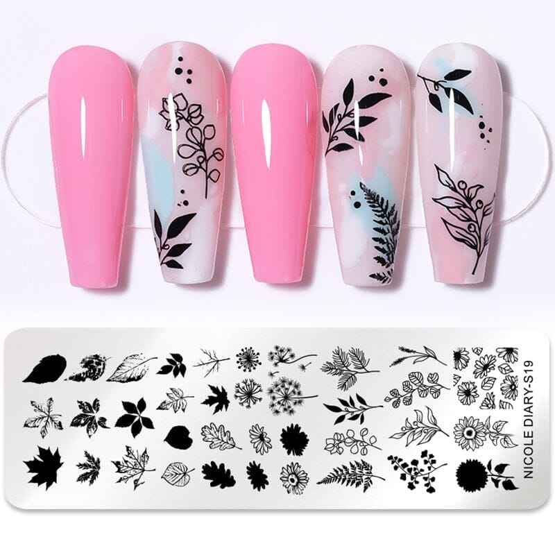 Rectangle Nail Stamping Plates Stamping Nail BORN PRETTY 
