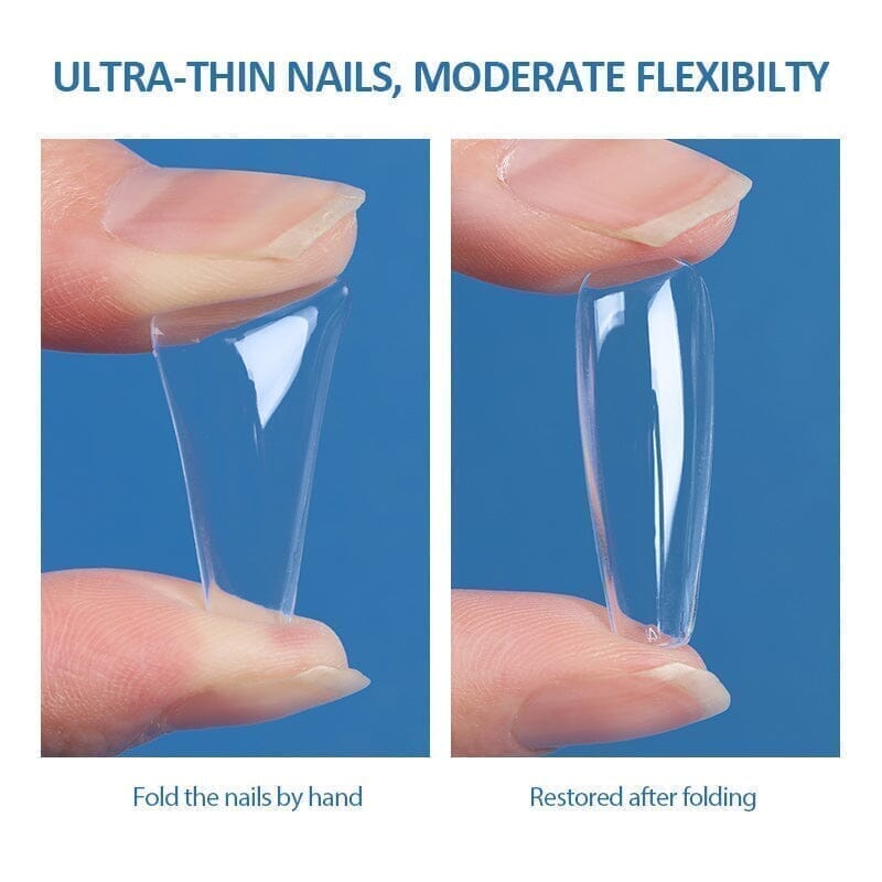 240pcs Stiletto Transparent False Nail Tips Nail Tips KOSKOE 
