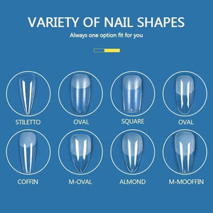 240pcs M-Oval Semi-Matte False Nail Tips Nail Tips KOSKOE 