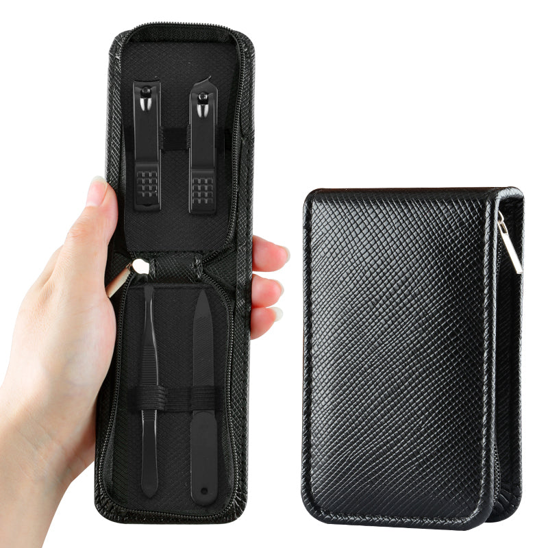 4pcs Kit Nail Clippers Tweezers Nail File