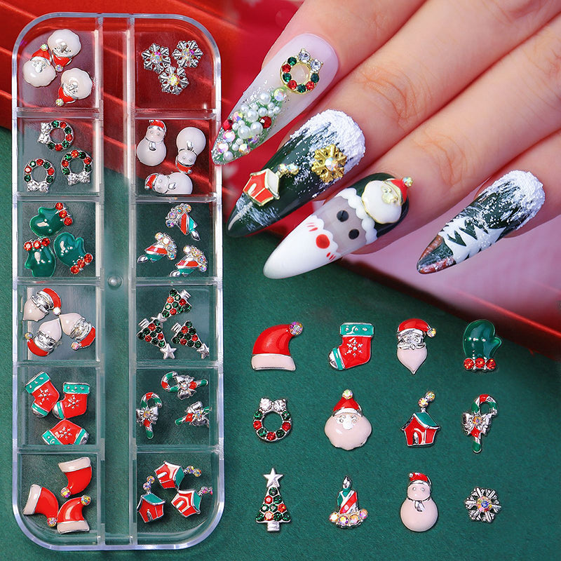 6 Patterns Christmas Nail Decorations
