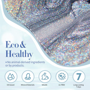 Silver Iridescent Nail Polish 10ml Nail Polish BORN PRETTY 