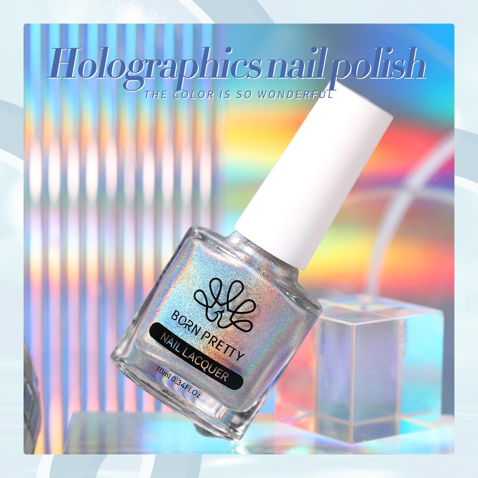 Silver Iridescent Nail Polish 10ml Nail Polish BORN PRETTY 