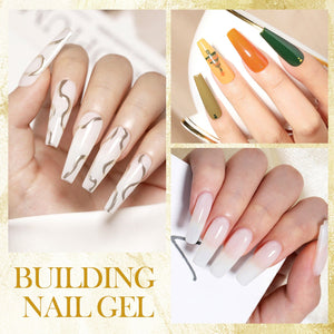 [US ONLY] 4pcs Extension Nail Kit Jelly White 60ml Gel Nail Polish BORN PRETTY 