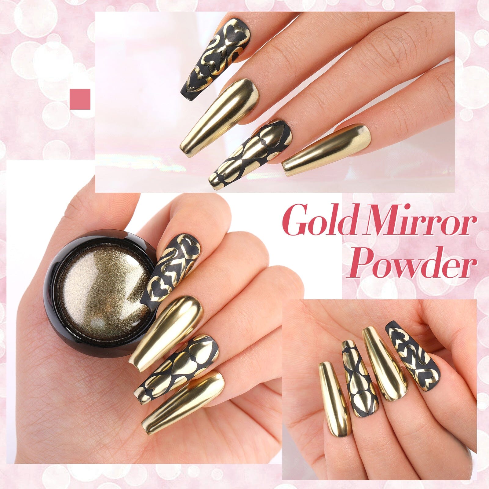 [US ONLY] 4 Boxes Metallic Chrome Nail Powder Nail Powder BORN PRETTY 