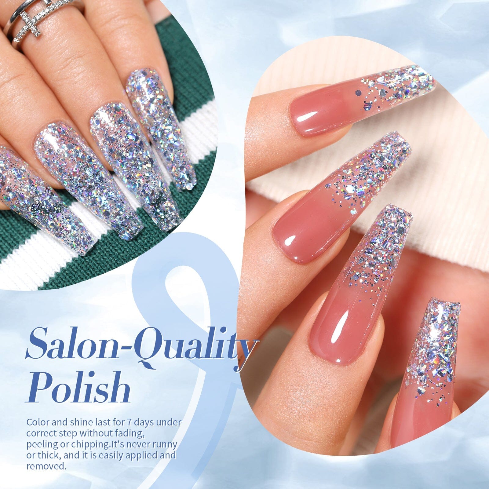 [US ONLY] Iridescent Glitter Nail Polish 10ml Nail Polish BORN PRETTY 